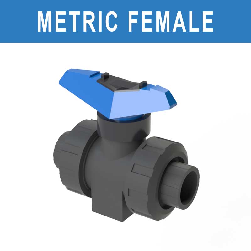 Image of DOUBLE UNION BALL VALVE D. 63 mm