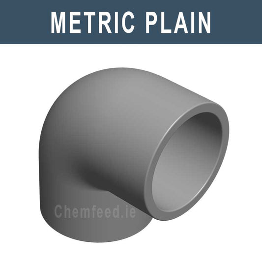Image of ABS Elbow 90˚ Metric Plain 16mm