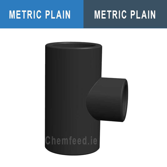 Image of PE Reducing Tee 90° Metric Plain 20mm