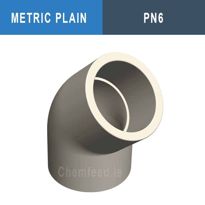 Image of 45° BEND LONG SPIGOT D. 180 PP PN 6