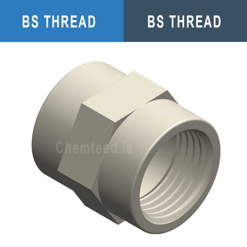 Image of 3/4" PP Socket Adaptor Male BS Thread to Male BS