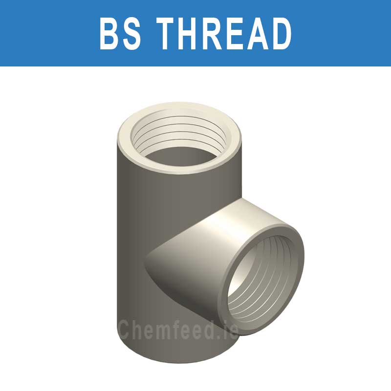 Image of 3" PP Tee 90° BS Thread
