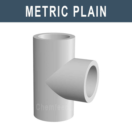 Image of PVDF 90° Equal Tee 25mm - Socket fusion