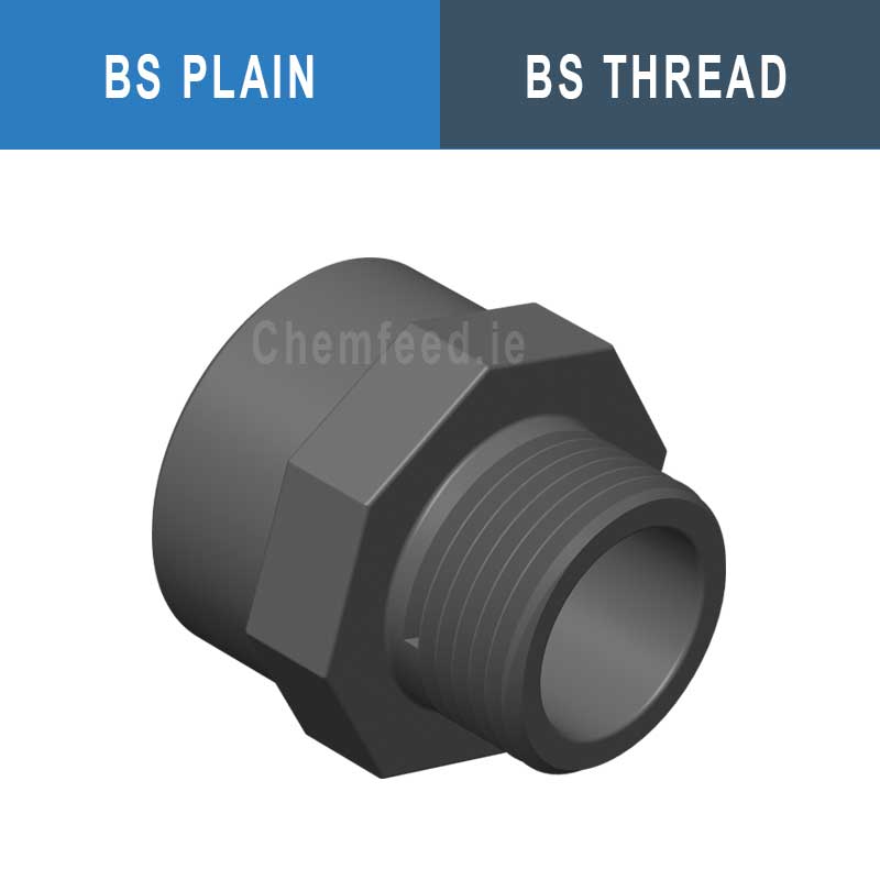 Image of ADAPTOR PVC MALE THR D.1"x1"1/4x1"1/4 BS