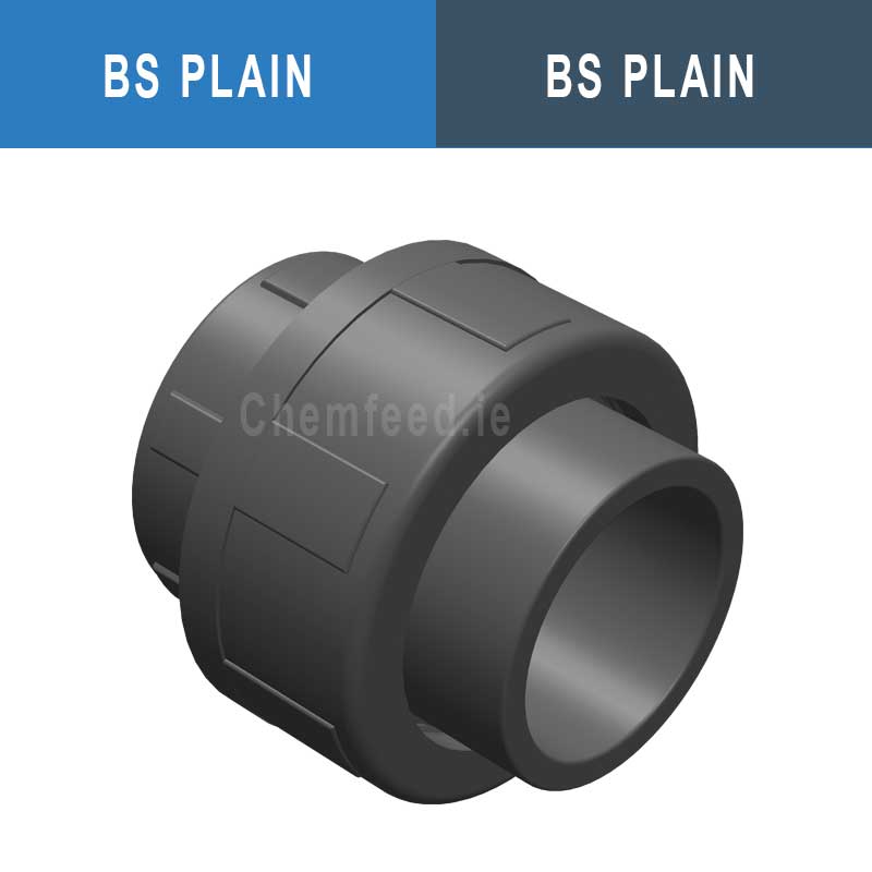 UNION WITH O-RING PVC D.3/8" BS PLAIN