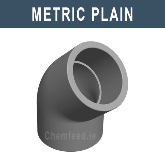 Image of ABS Elbow 45˚ Metric Plain 16mm