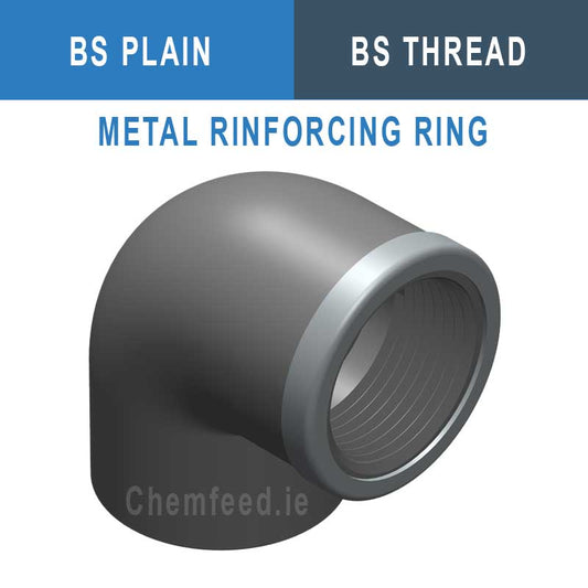 Image of 90' ELBOW  ABS D.1"x1"         BS REINF.