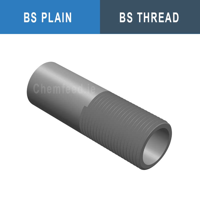Image of 4" PVC Barrel Nipple Plain x BSP M/T