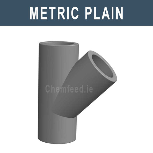 Image of ABS Tee 45˚ Metric Plain 20mm