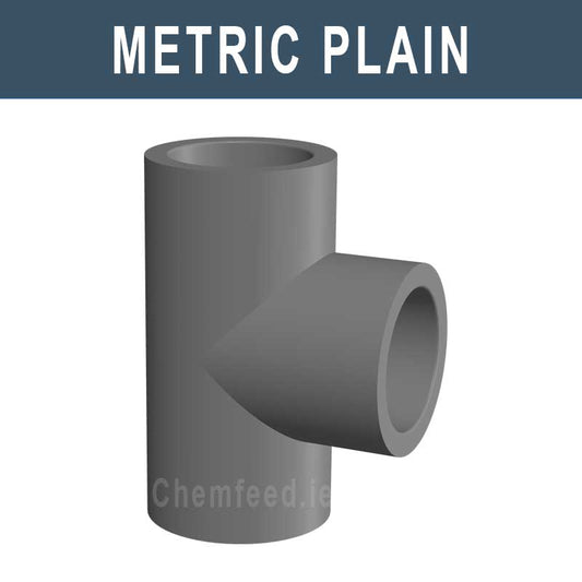 Image of ABS Tee 90° Metric Plain 16mm