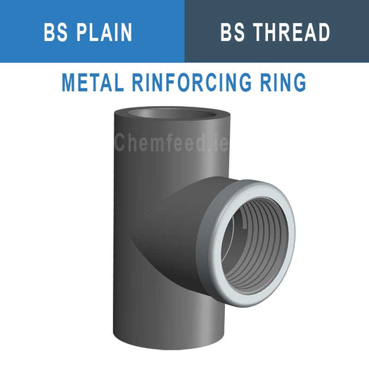Image of 90' TEE ABS D.1"1/4x1"1/4 BS REINF.
