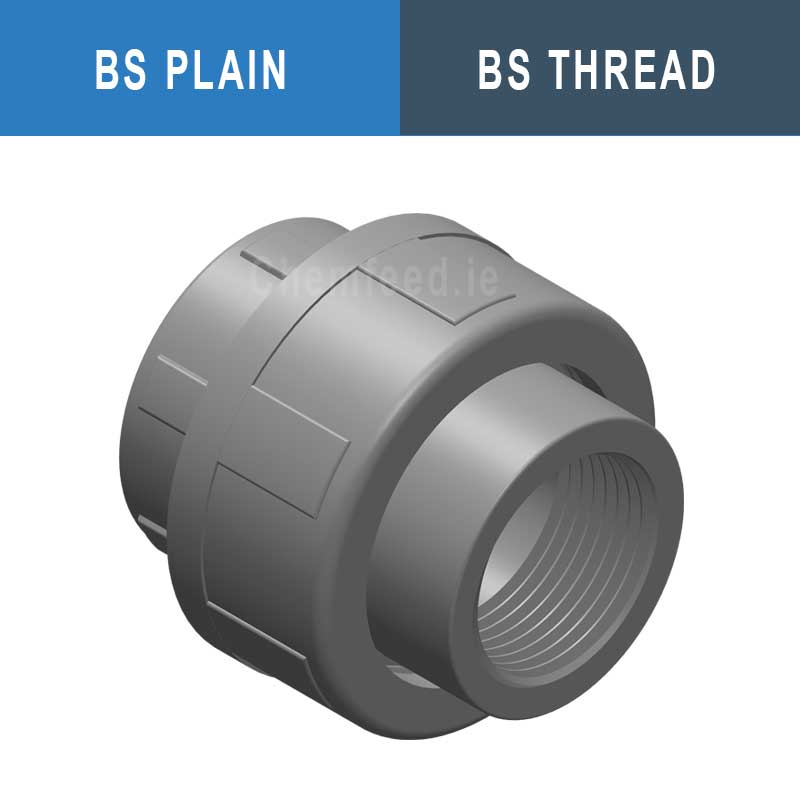 Image of UNION END ABS WITH O-R   D.3"x3"      BS