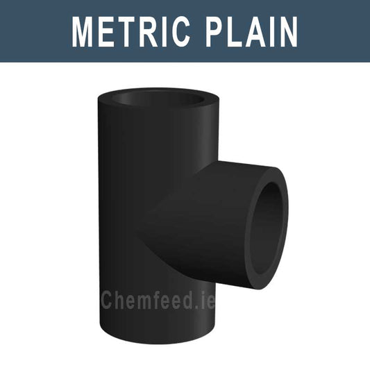 Image of PE Tee 90° Metric Plain 90mm