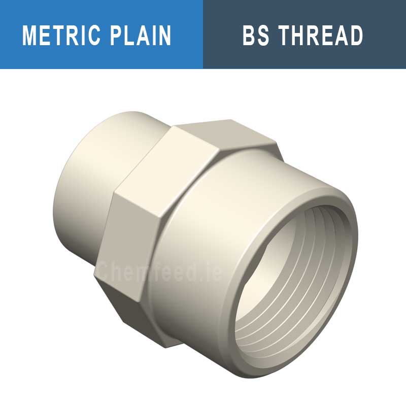 Image of 32mm x 3/4" PP Reducing Bush Plain x Thread
