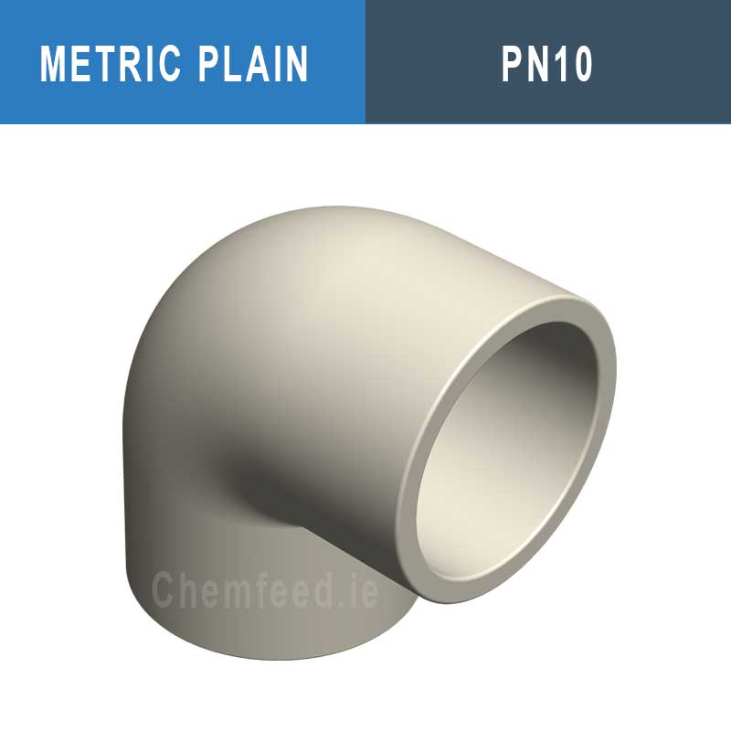 Image of 90° BEND SHORT SPIGOT D.110 PP PN10