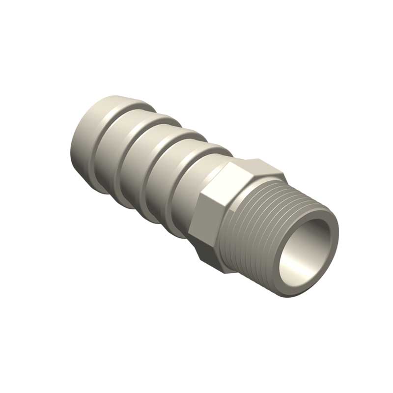 Image of Hose Adaptor - 1 1/2" BSP Thread to 40mm Polypropylene  Hosetail