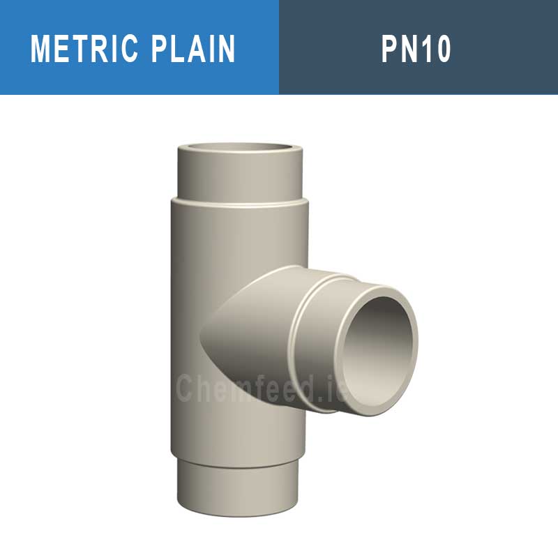 Image of 90° TEE SHORT SPIGOT D. 63 PP PN10