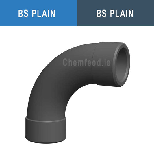 Image of 90' PLAIN BEND PVC D.1"1/2                  BS