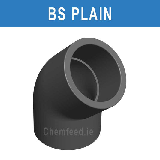 Image of 45' ELBOW  PVC D.1/2" PLAIN BS