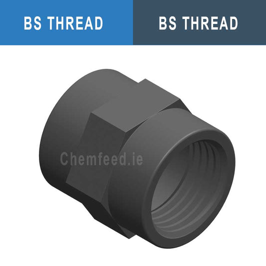 Image of DOUBLE SOCKET PVC D.4" thr.