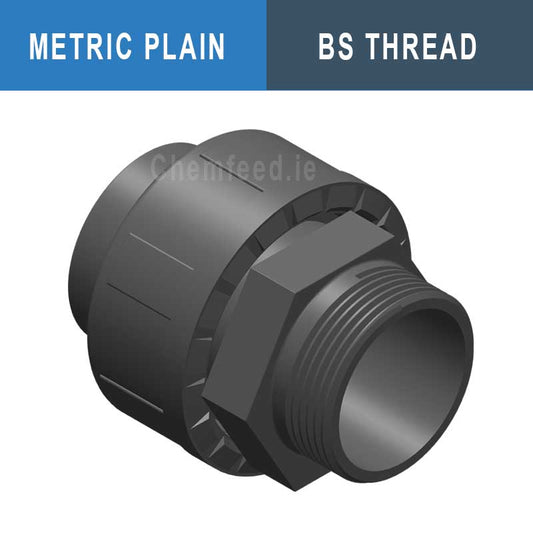 Image of UNION MALE WITH O-RING PVC D.63x2" mm/thr.