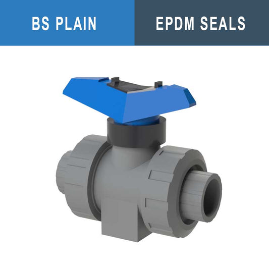 Image of DOUBLE UNION BALL VALVE D.3/4"   ABS  BS PLAIN